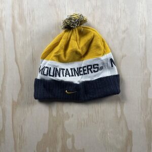 West Virginia Mountaineers Hat Cap Mens One Size Yellow Knit NCAA Football Nike